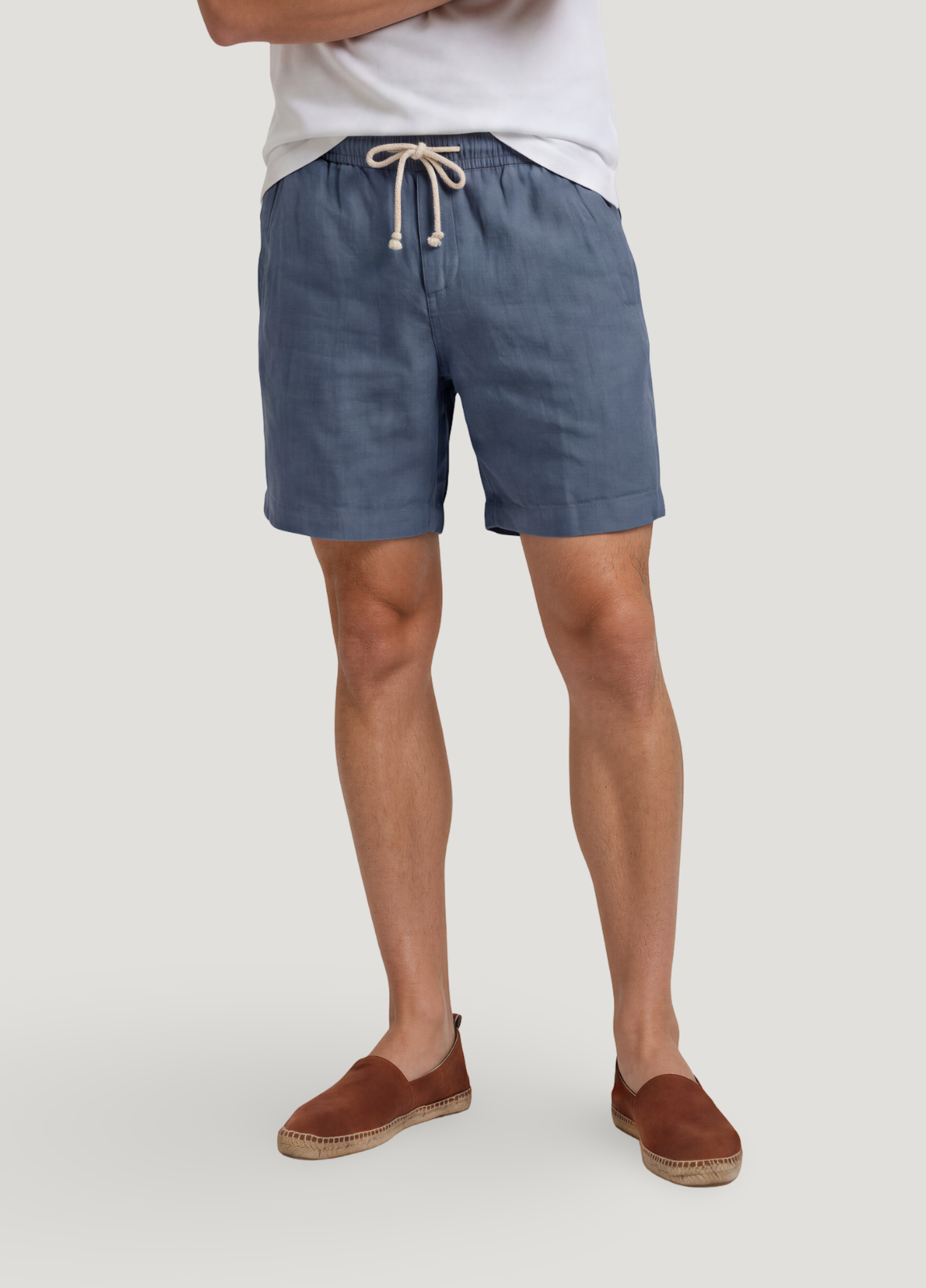 Bermuda jogger lino azul