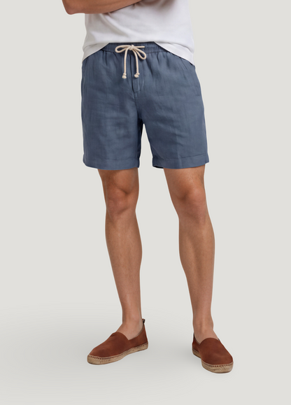 Bermuda jogger lino azul