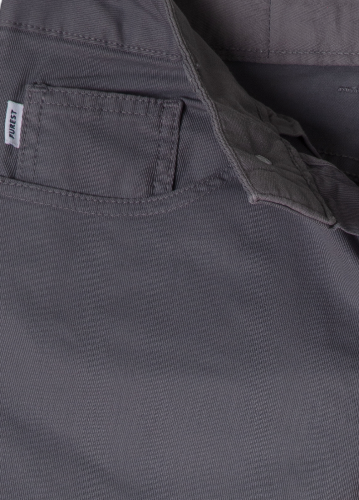 Gray five-pocket pants