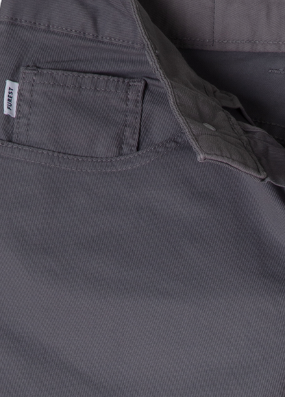 Gray five-pocket pants