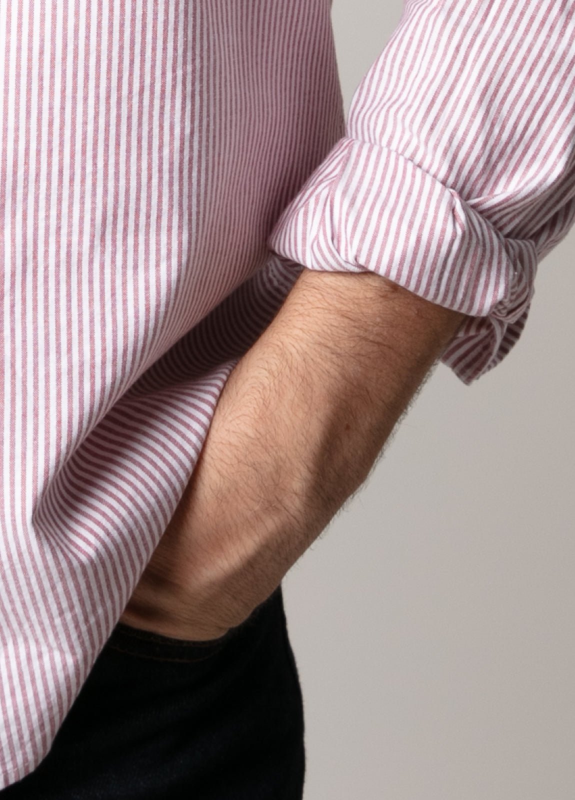 Camisa sport rayas granate