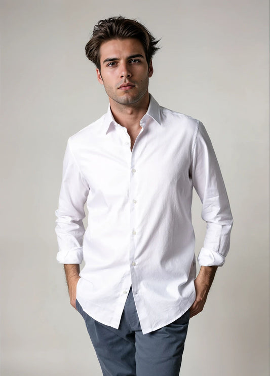 Camisa sport oxford blanca