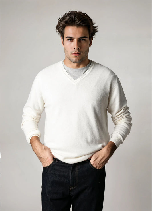 Raw V-neck jersey