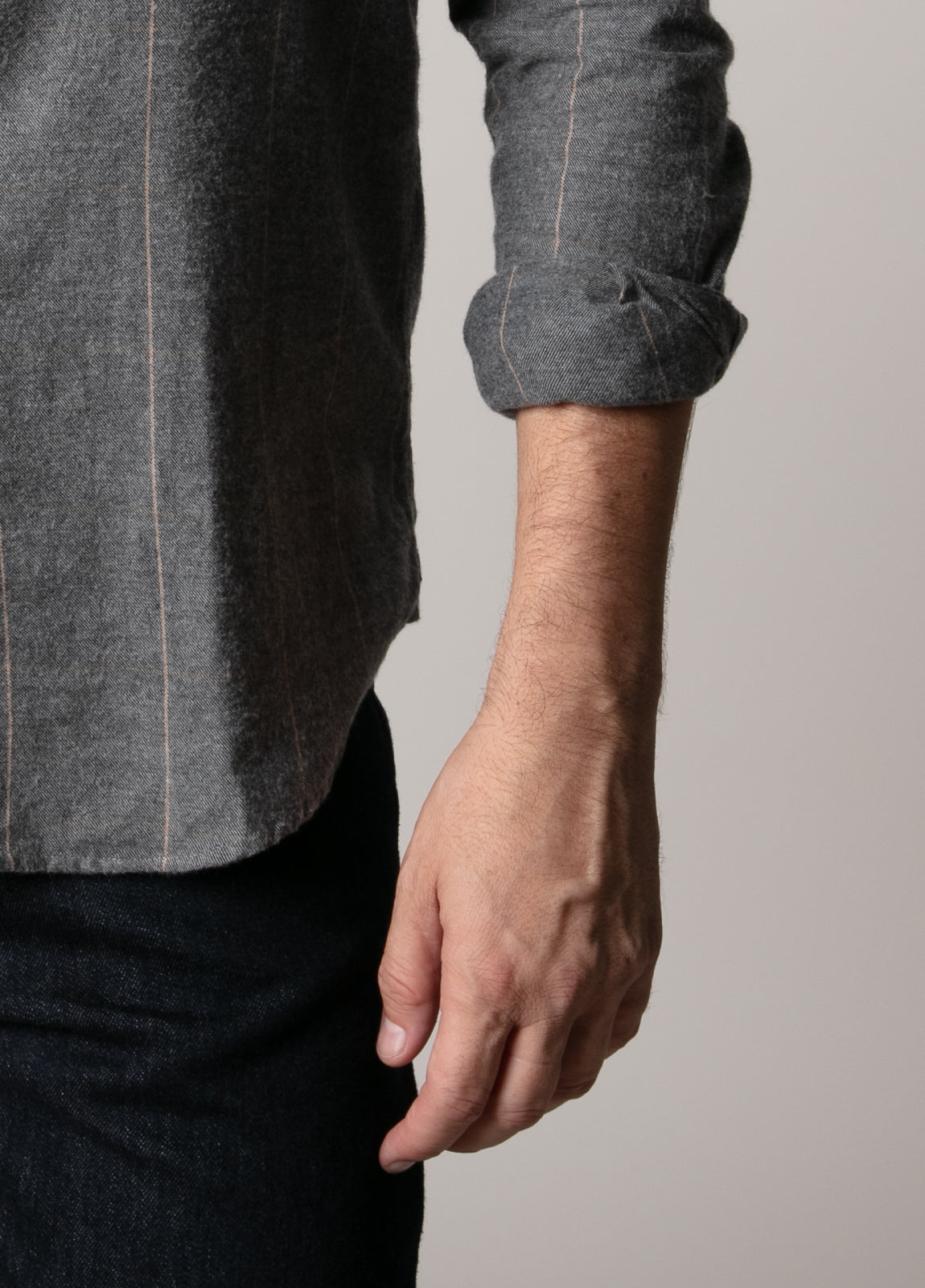 Camisa sport cuadros gris