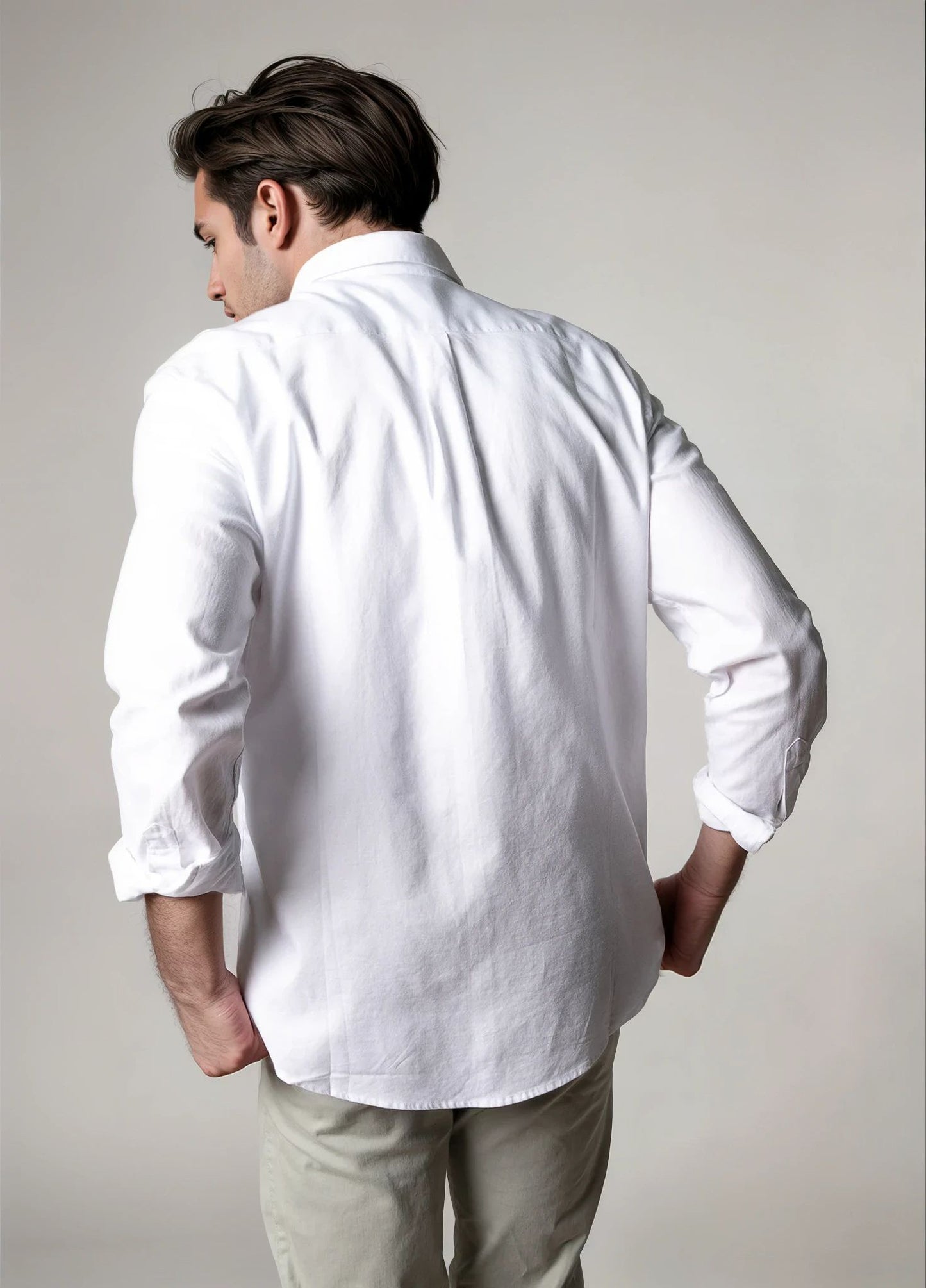 Camisa sport pin point blanca