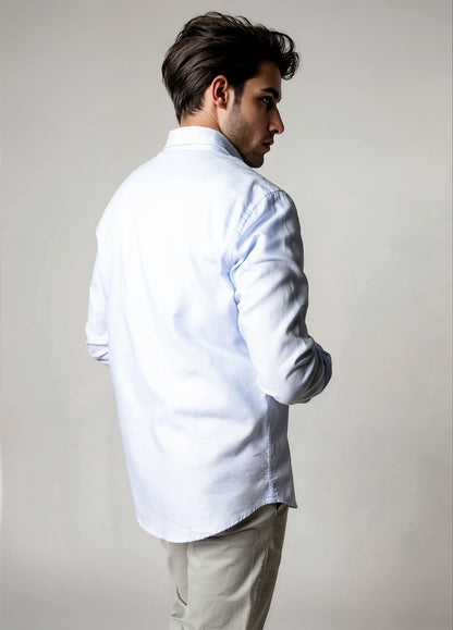 Camisa sport estructura celeste