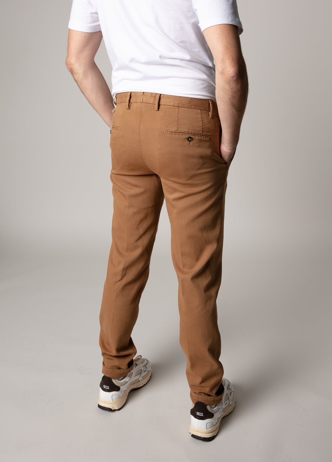 Micro corduroy pants in tan