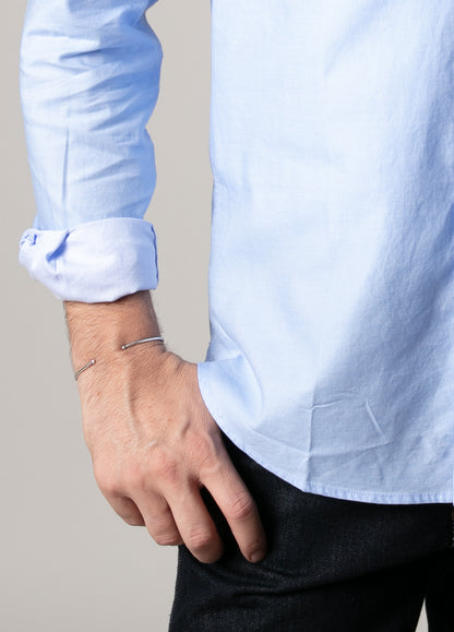 Camisa sport micrograbado celeste