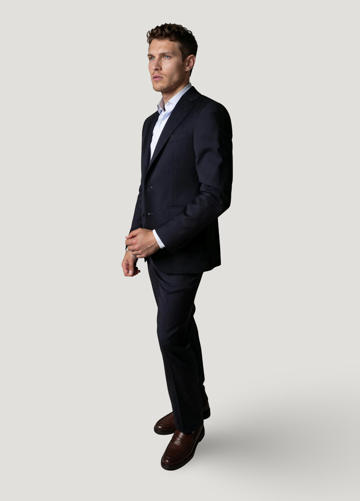 Plain navy dress suit