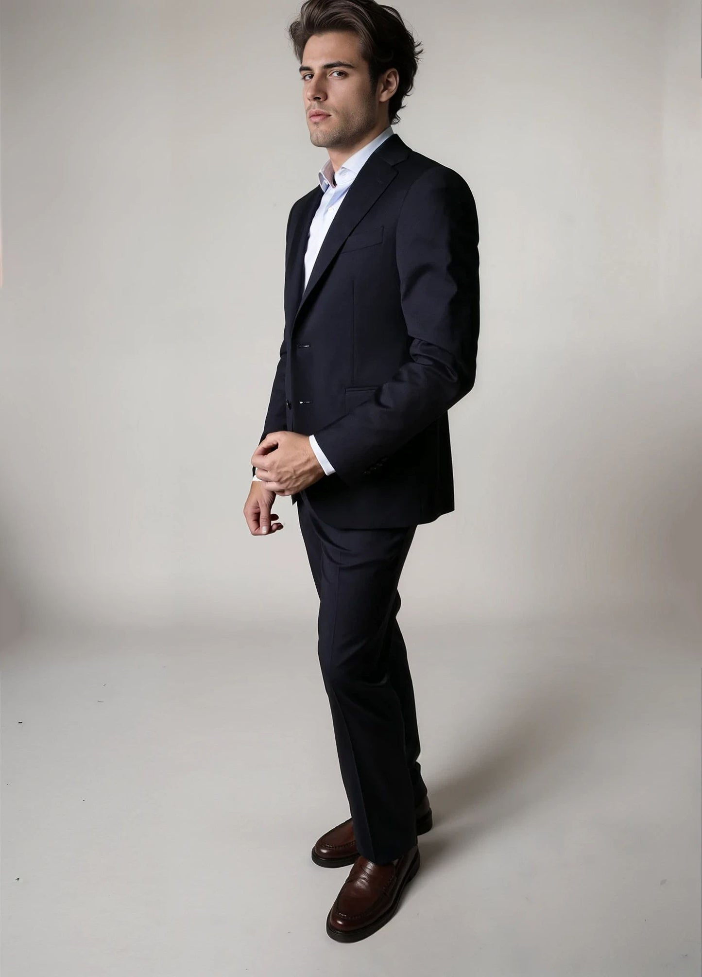 Traje liso marino
