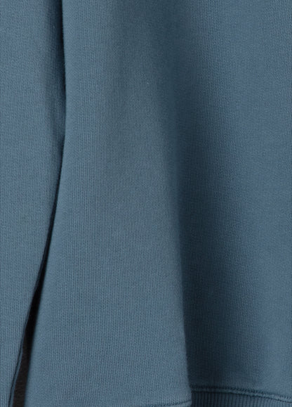 Sudadera cuello zip petróleo