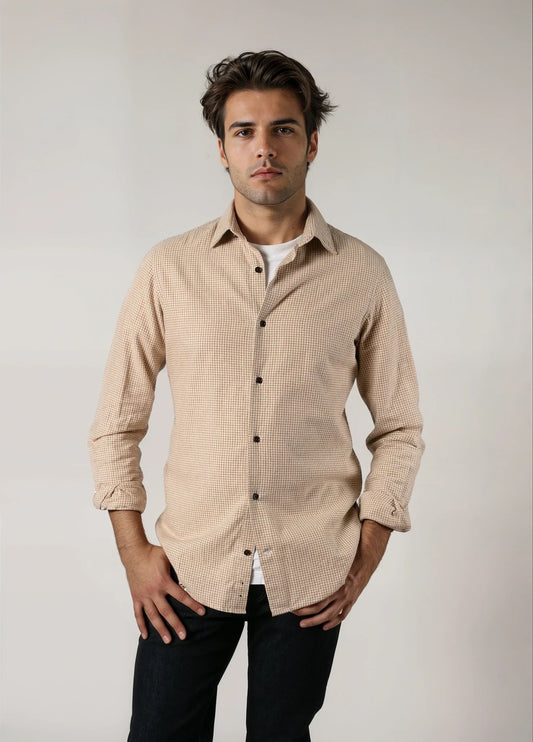 Camisa sport cuadritos arena