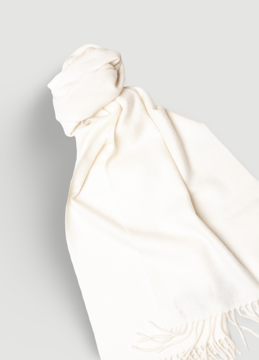 Bufanda cashmere crudo