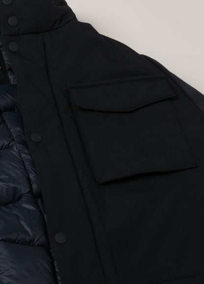 Navy padded parka