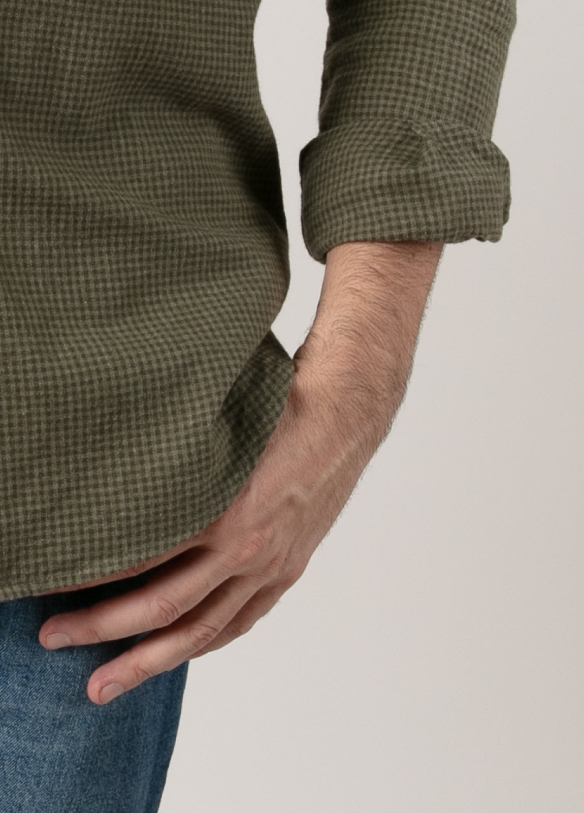 Camisa sport cuadritos verde