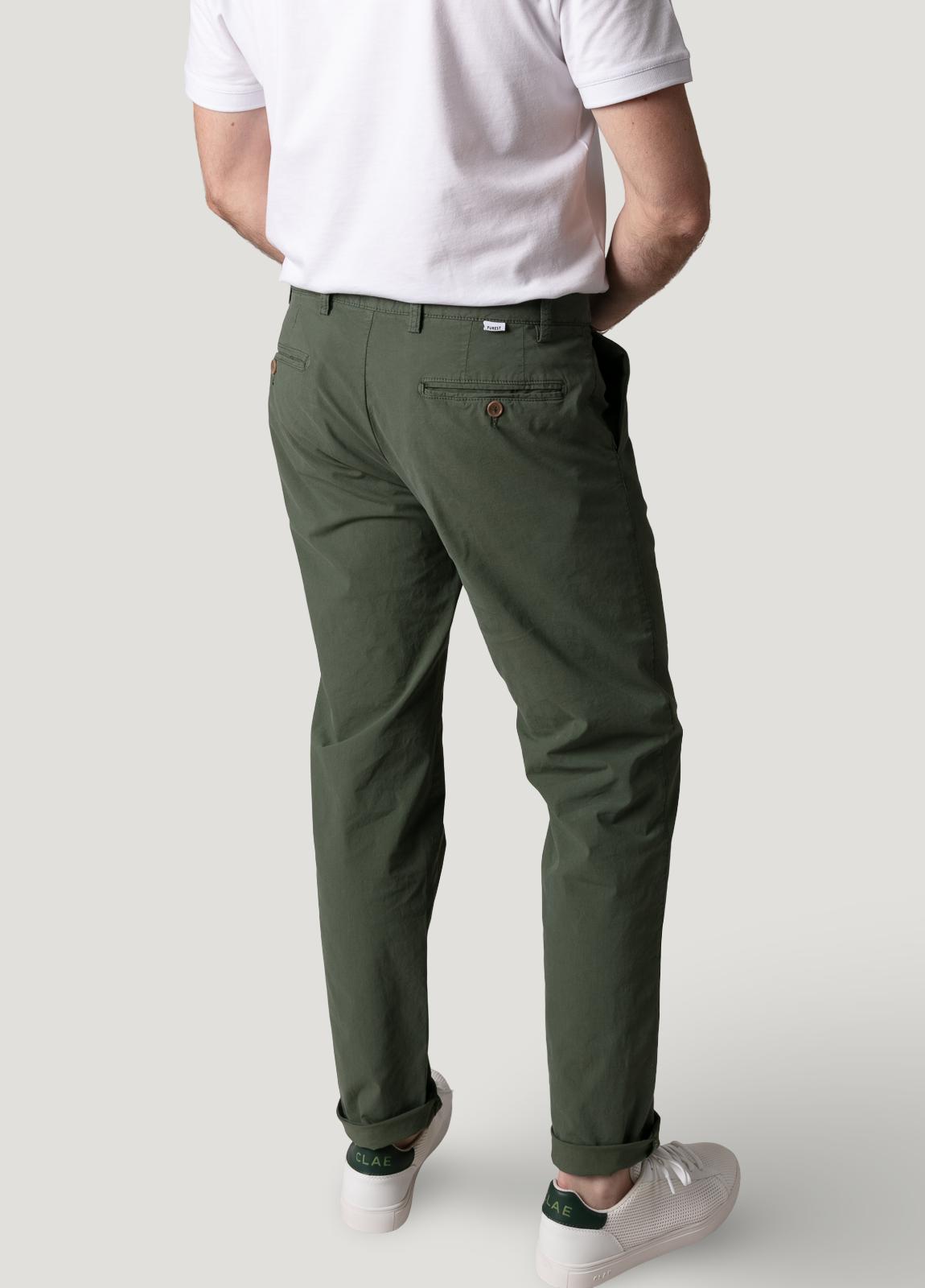 Green chino casual pants