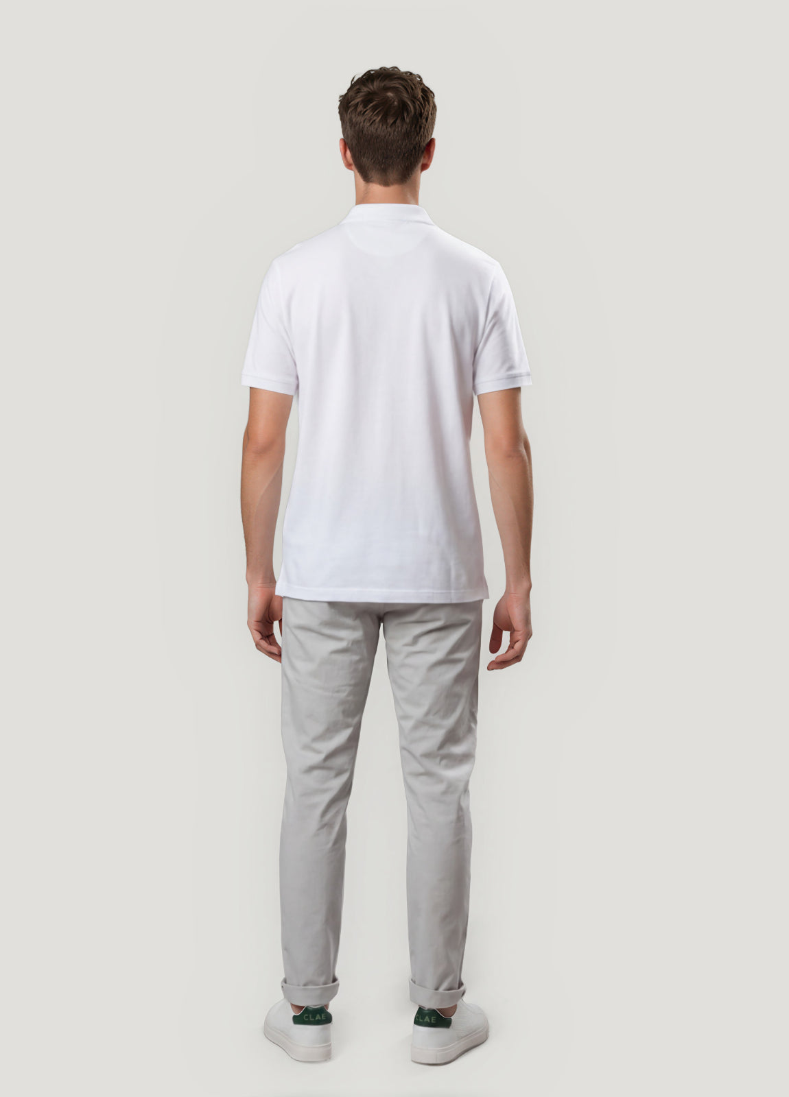 Pantalón casual chino gris perla