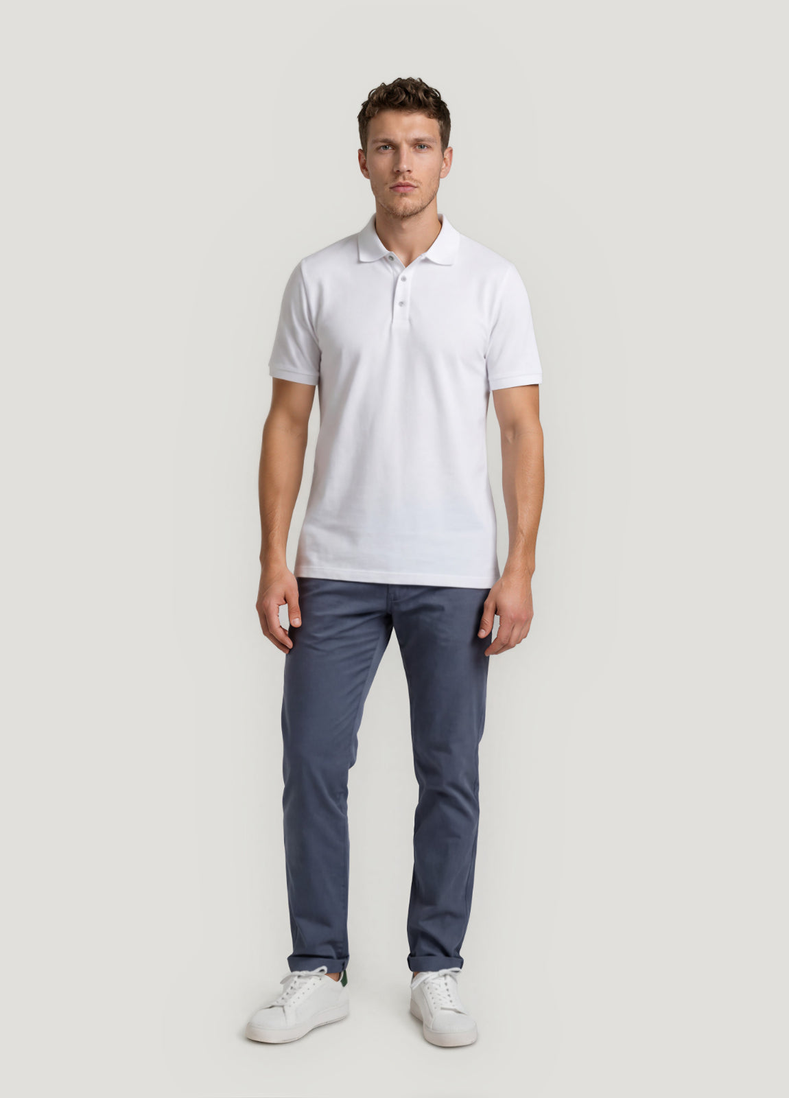 Casual lead-grey chinos
