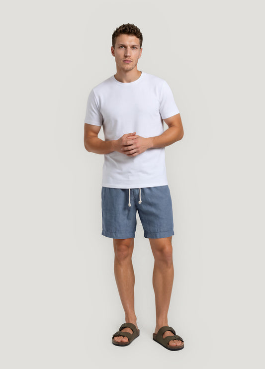 Bermuda jogger lino azul