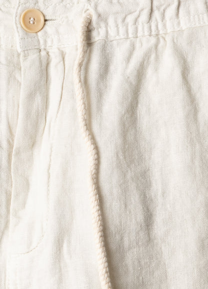 Raw linen jogger shorts