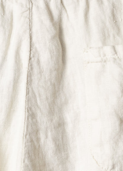 Raw linen jogger shorts