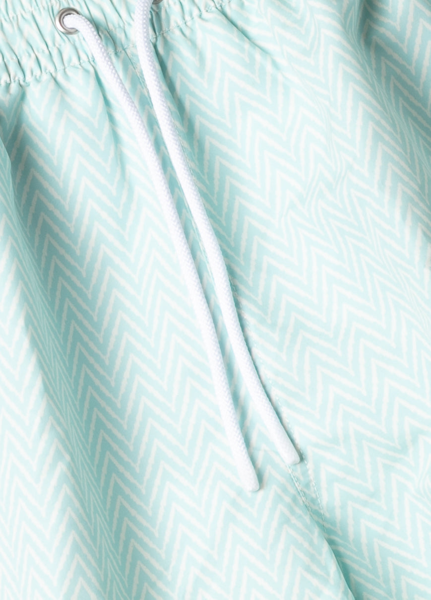 Herringbone aqua green swimsuit