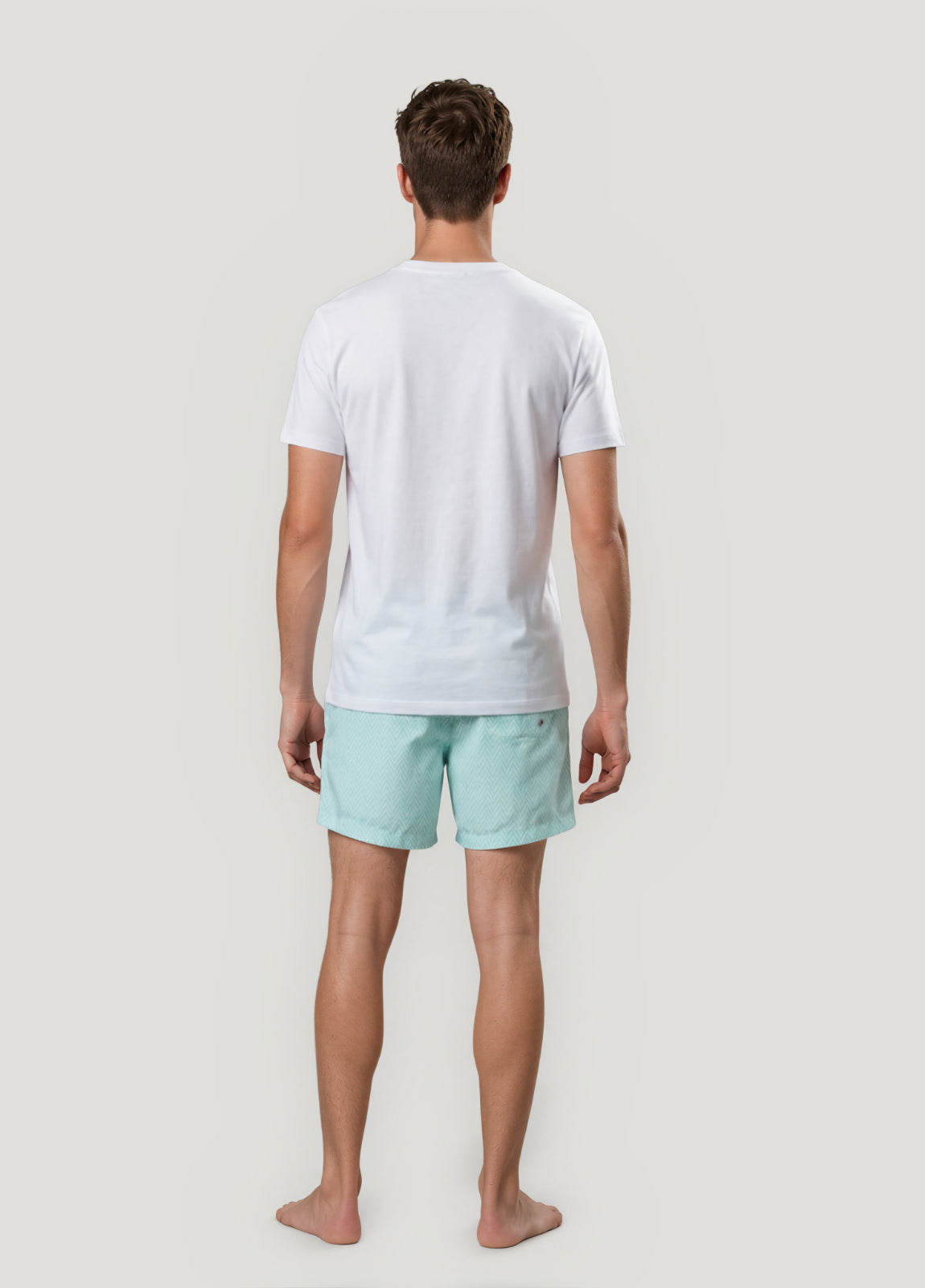 Herringbone aqua green swimsuit