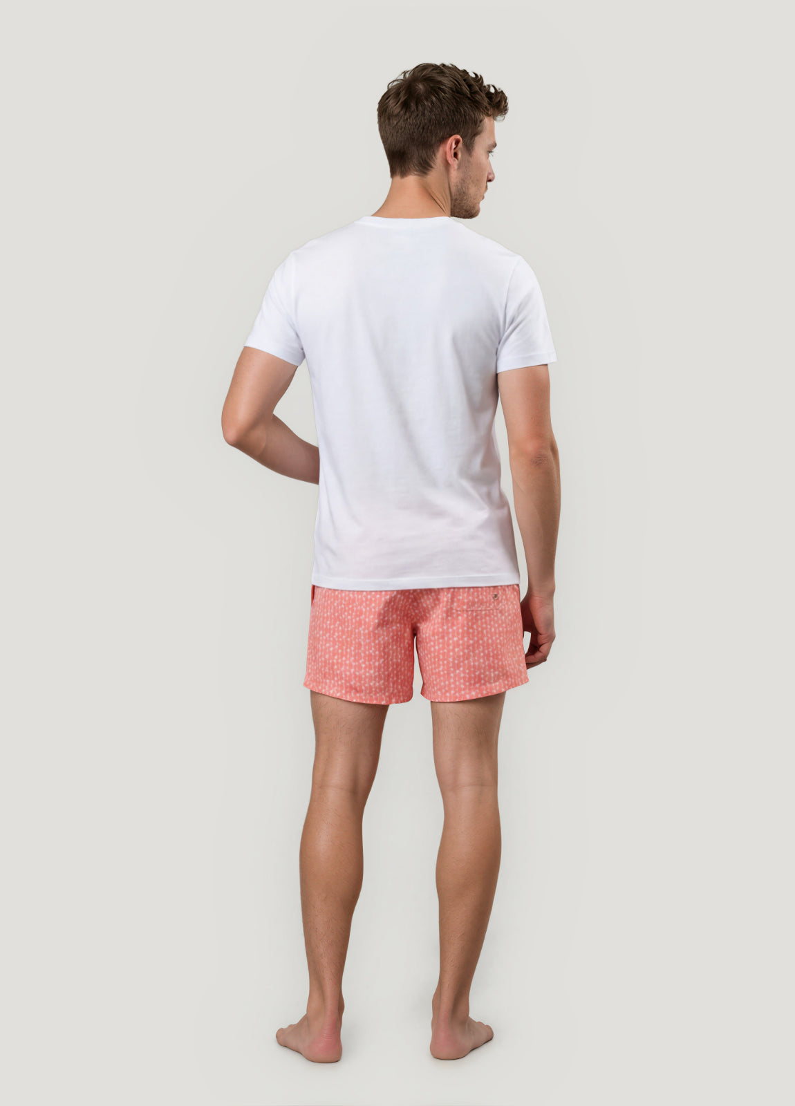Coral palm tree swimsuit