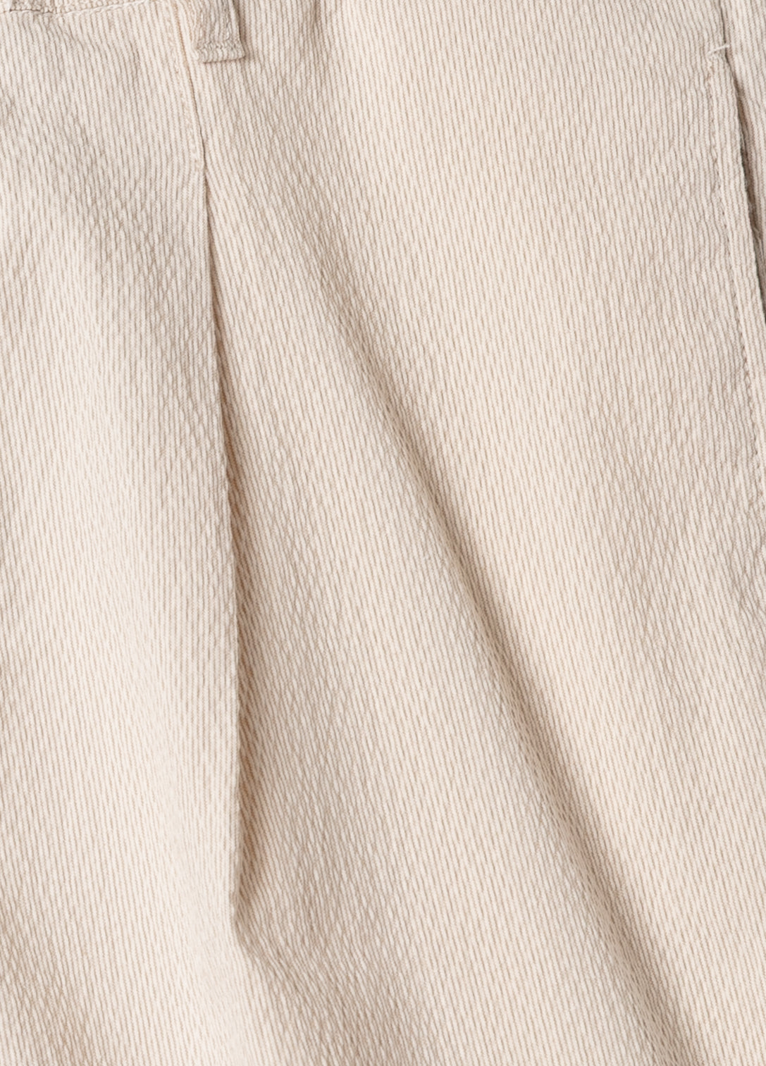 Beige seersucker Bermuda shorts
