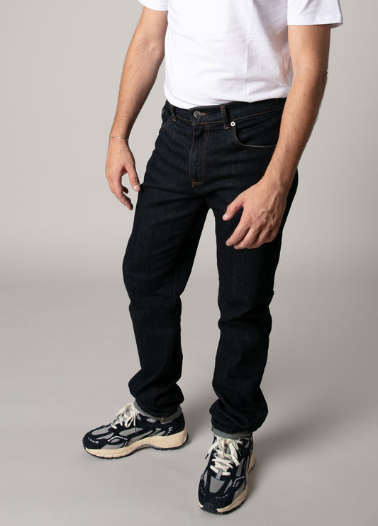 Dark denim jeans