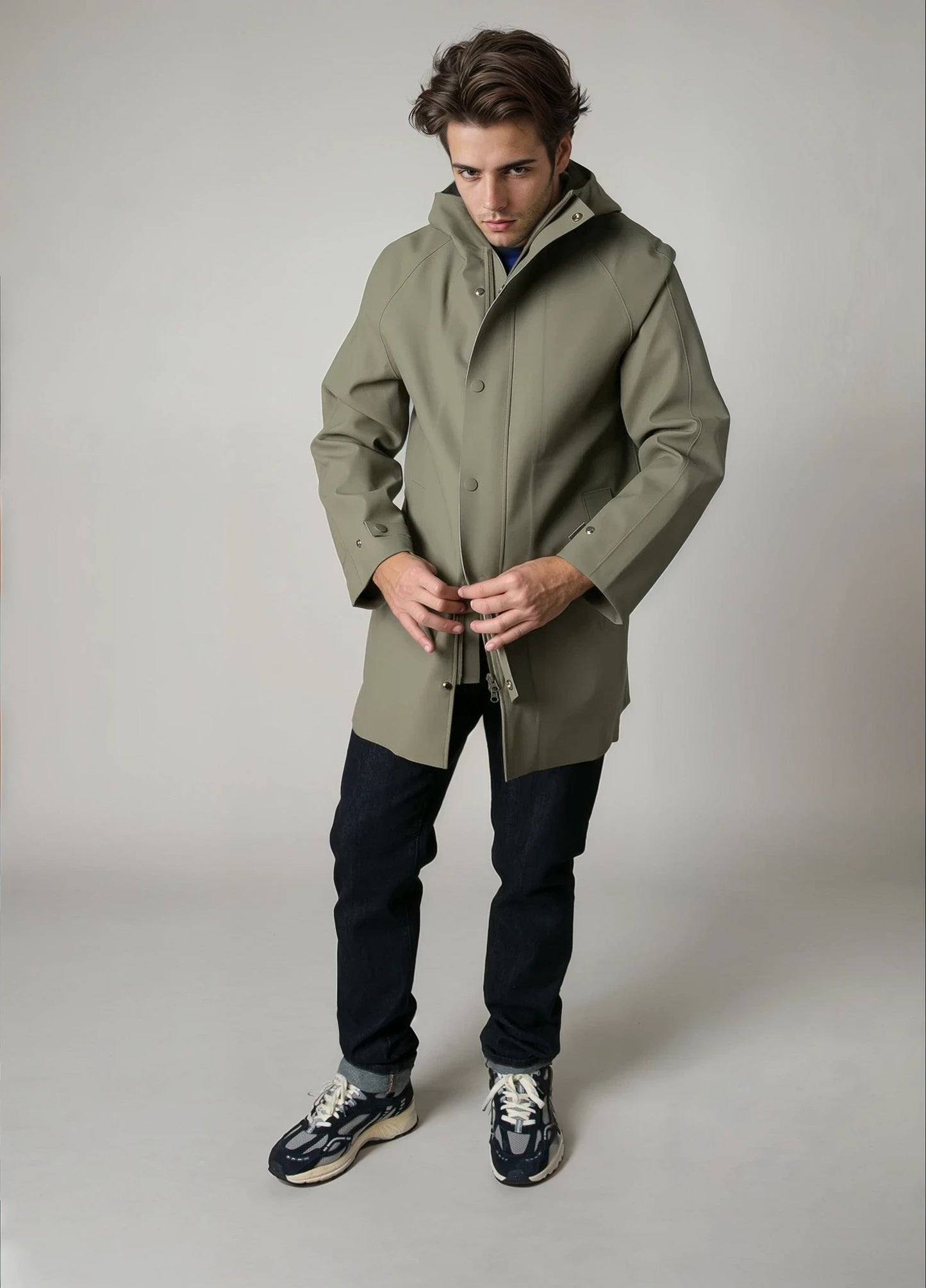 Rain coat kaki