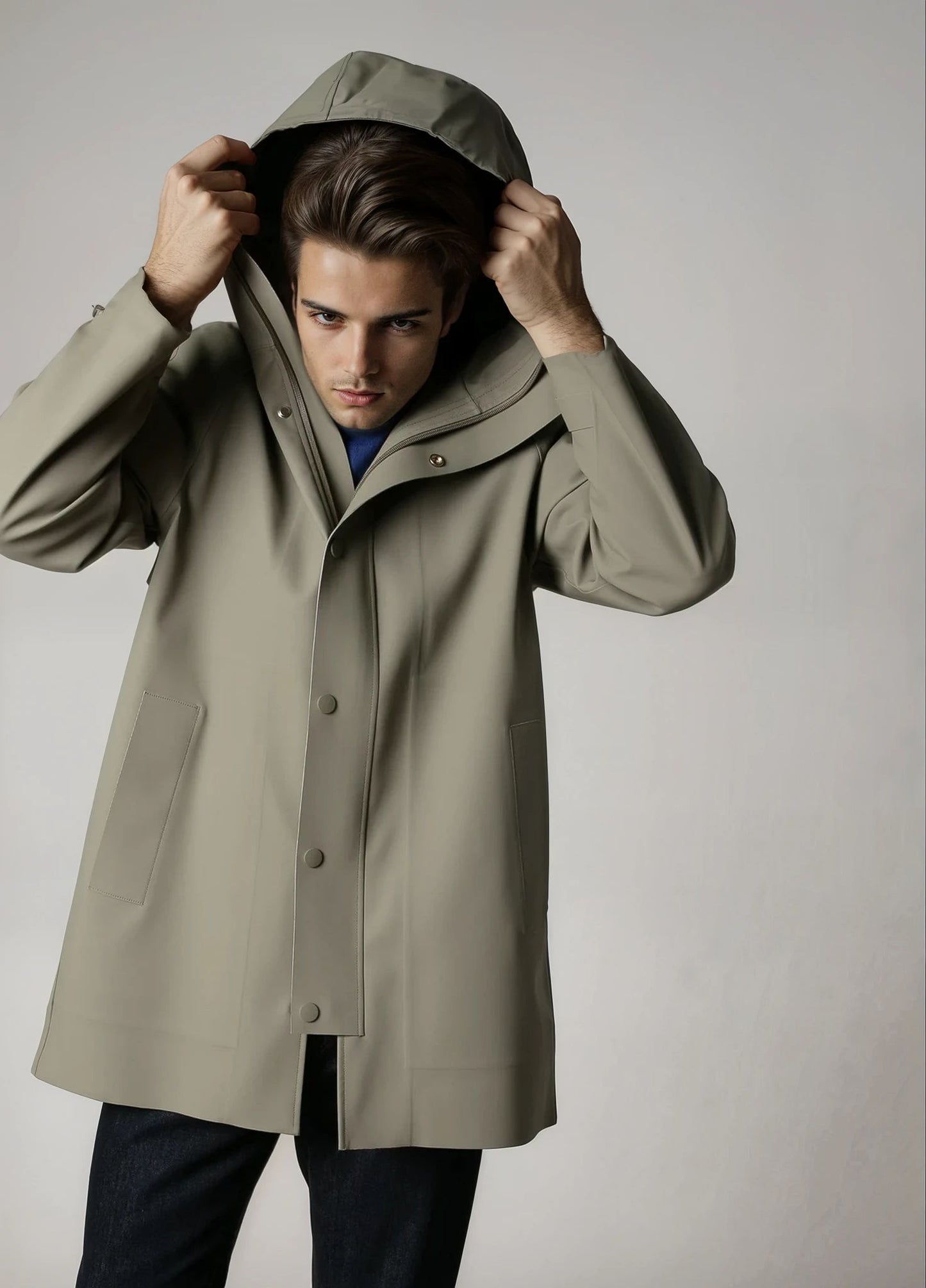 Rain coat kaki