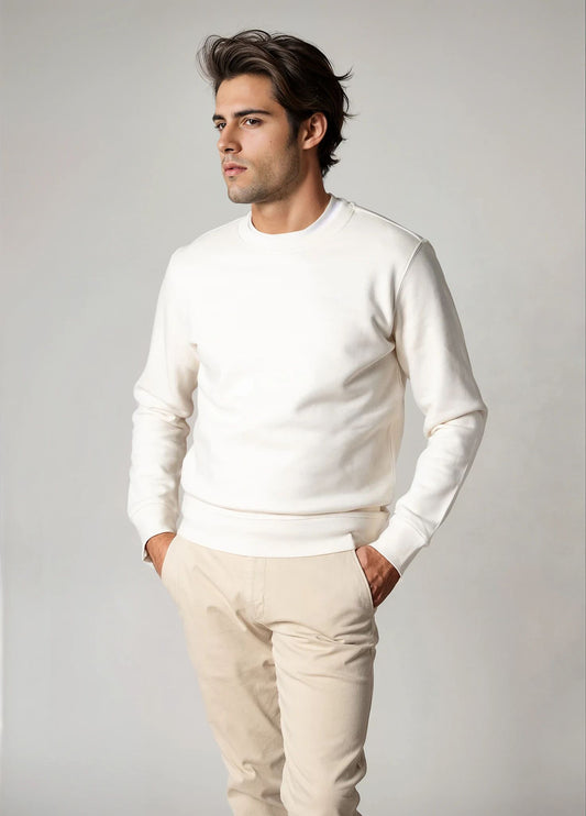 Navy crew neck jersey