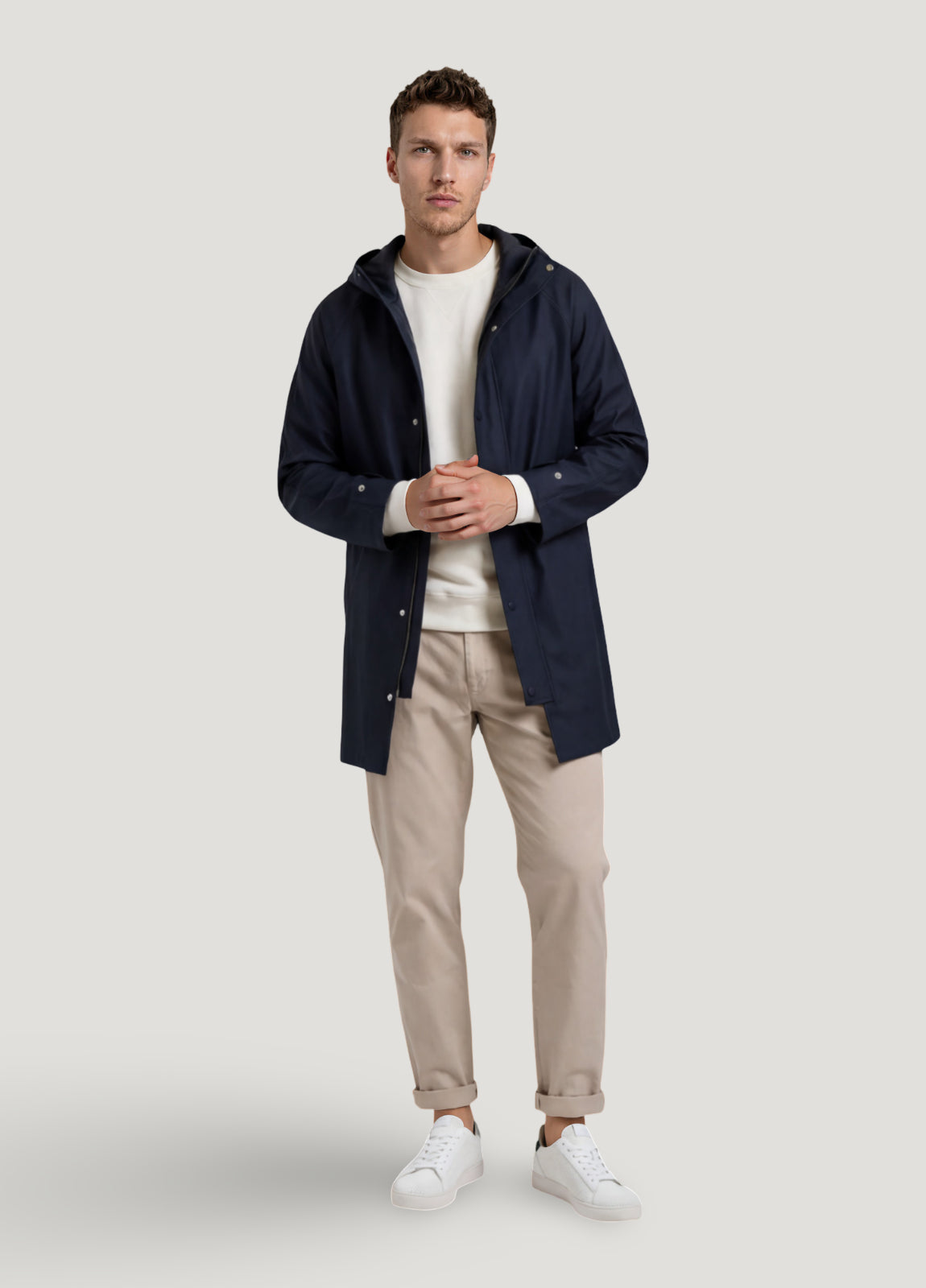 Navy raincoat