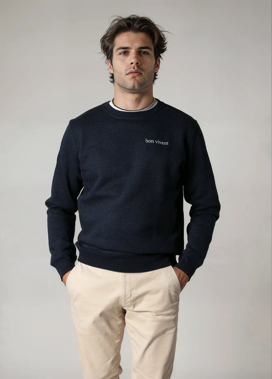 Navy crew neck jersey
