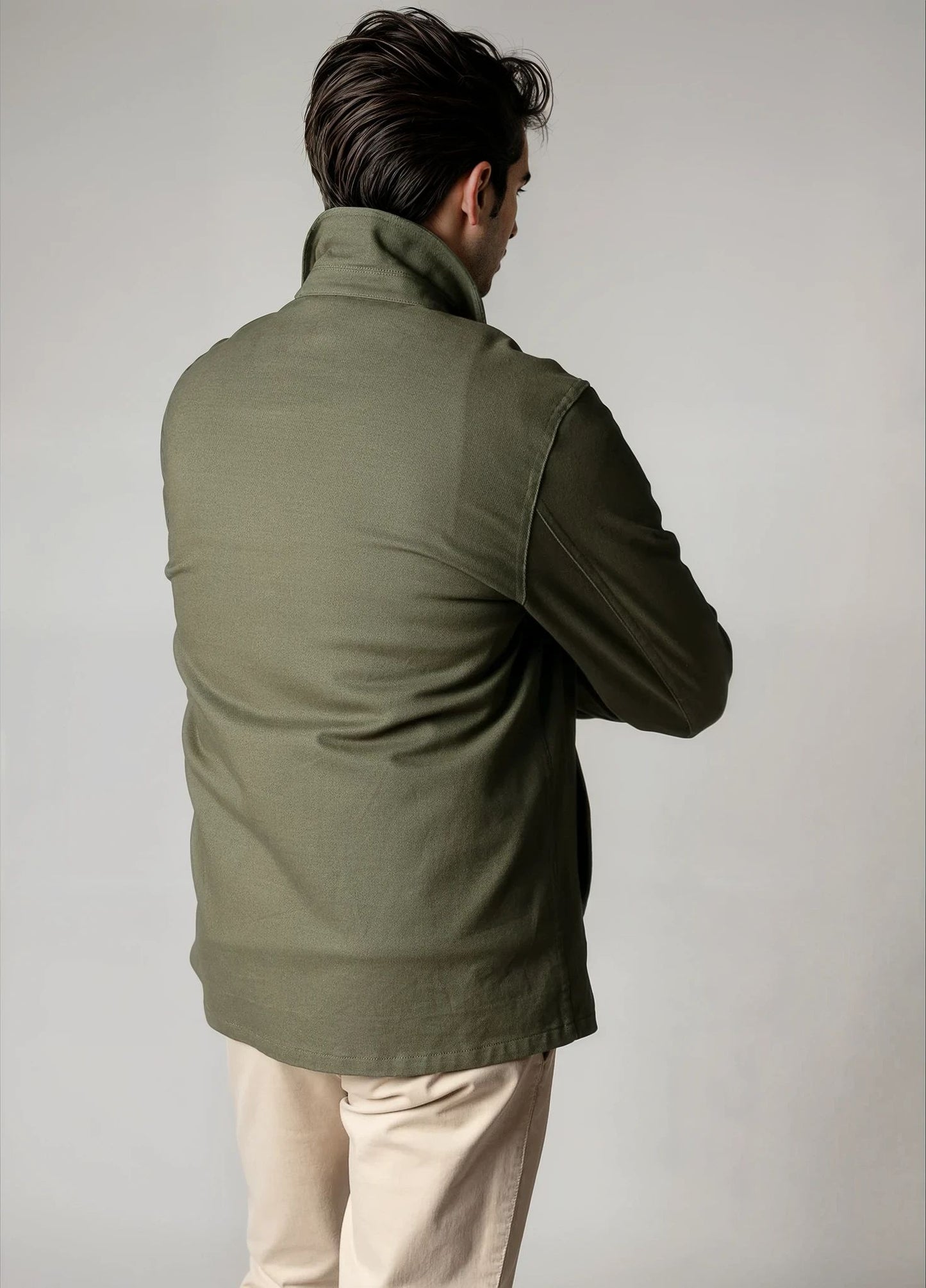 Cazadora loneta verde