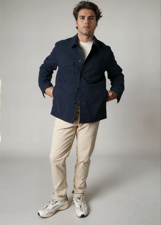 Navy canvas parka