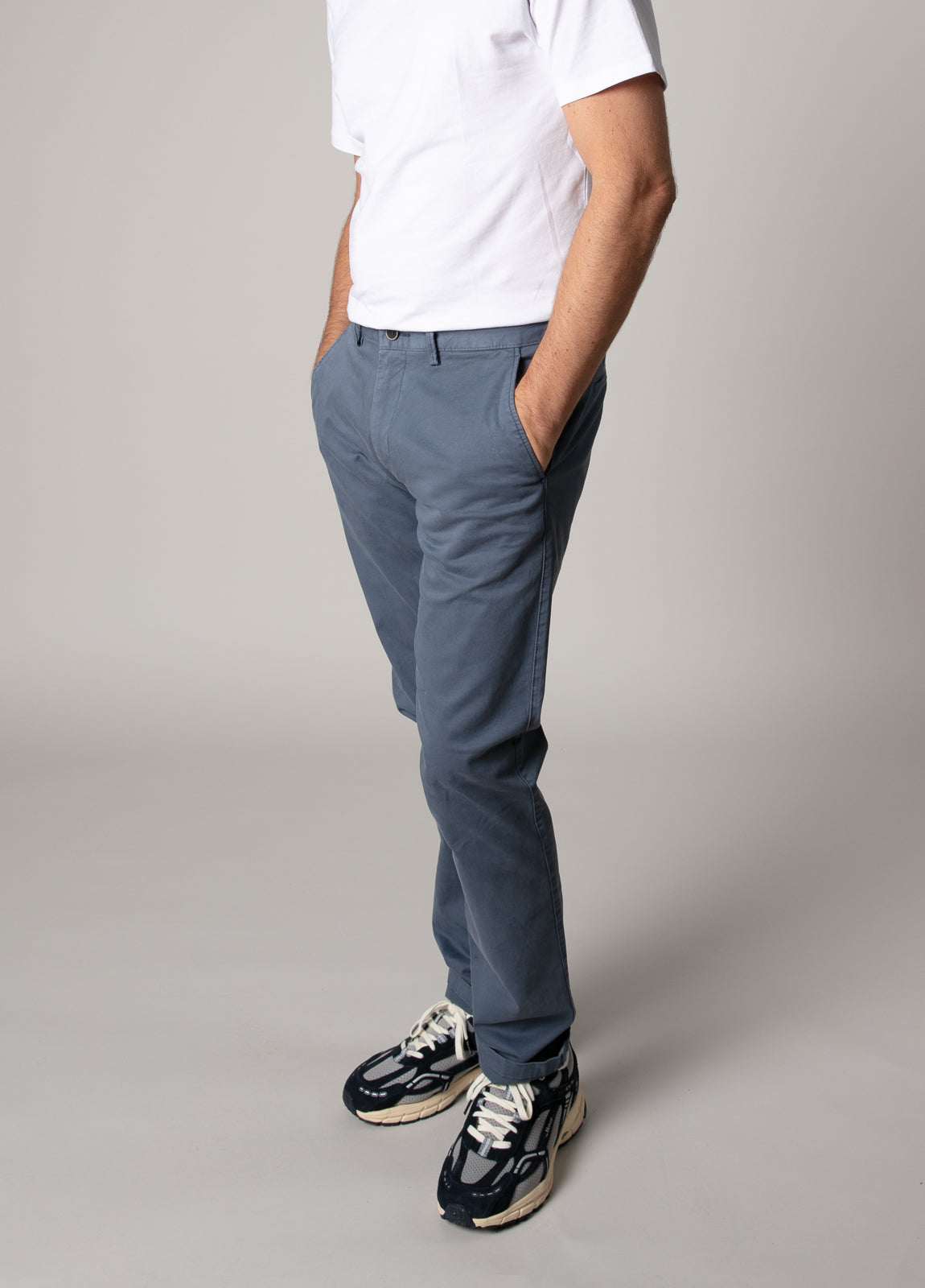 Beige gabardine chino pants