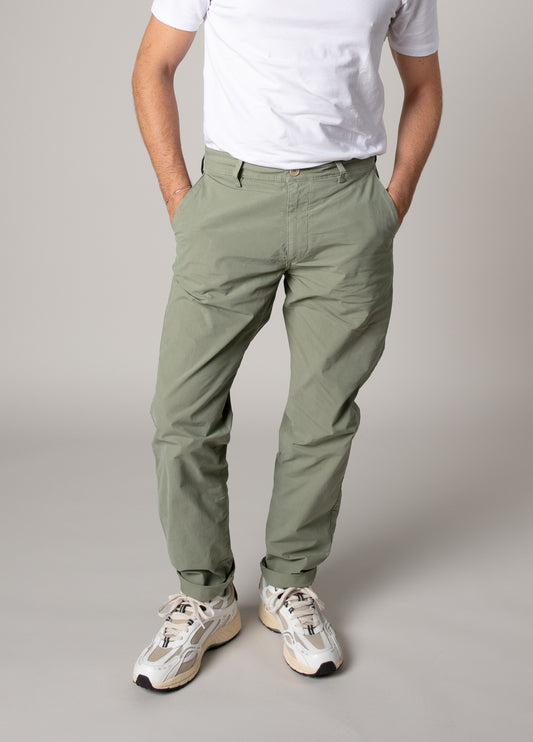 Beige gabardine chino pants