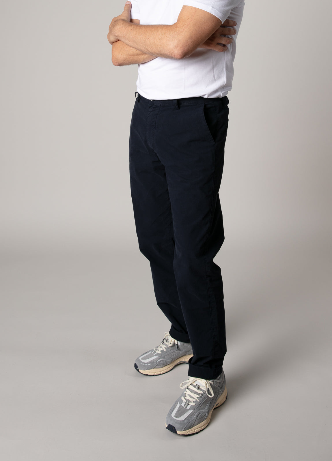 Beige gabardine chino pants