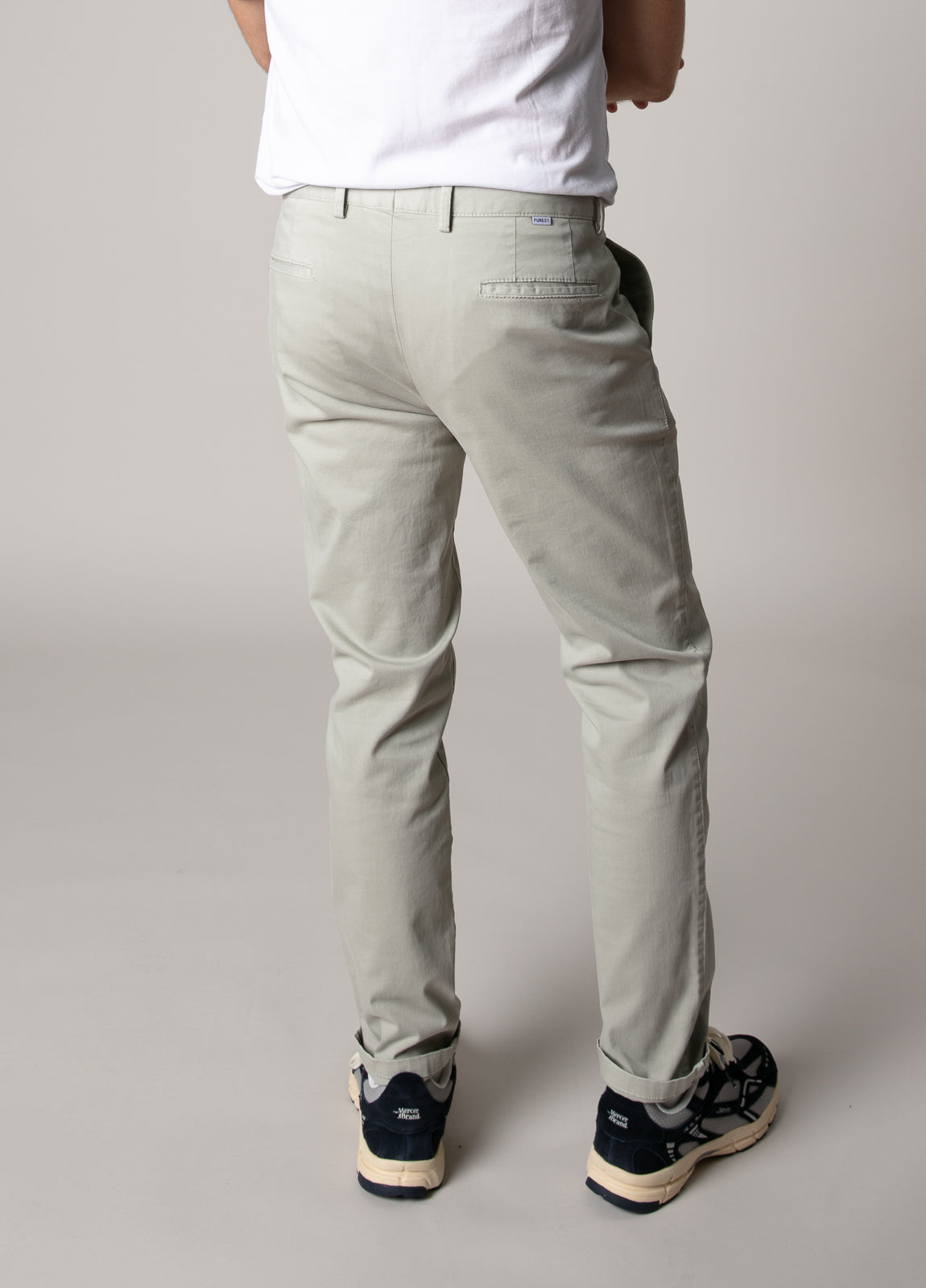 Pantalón chino gabardina verde