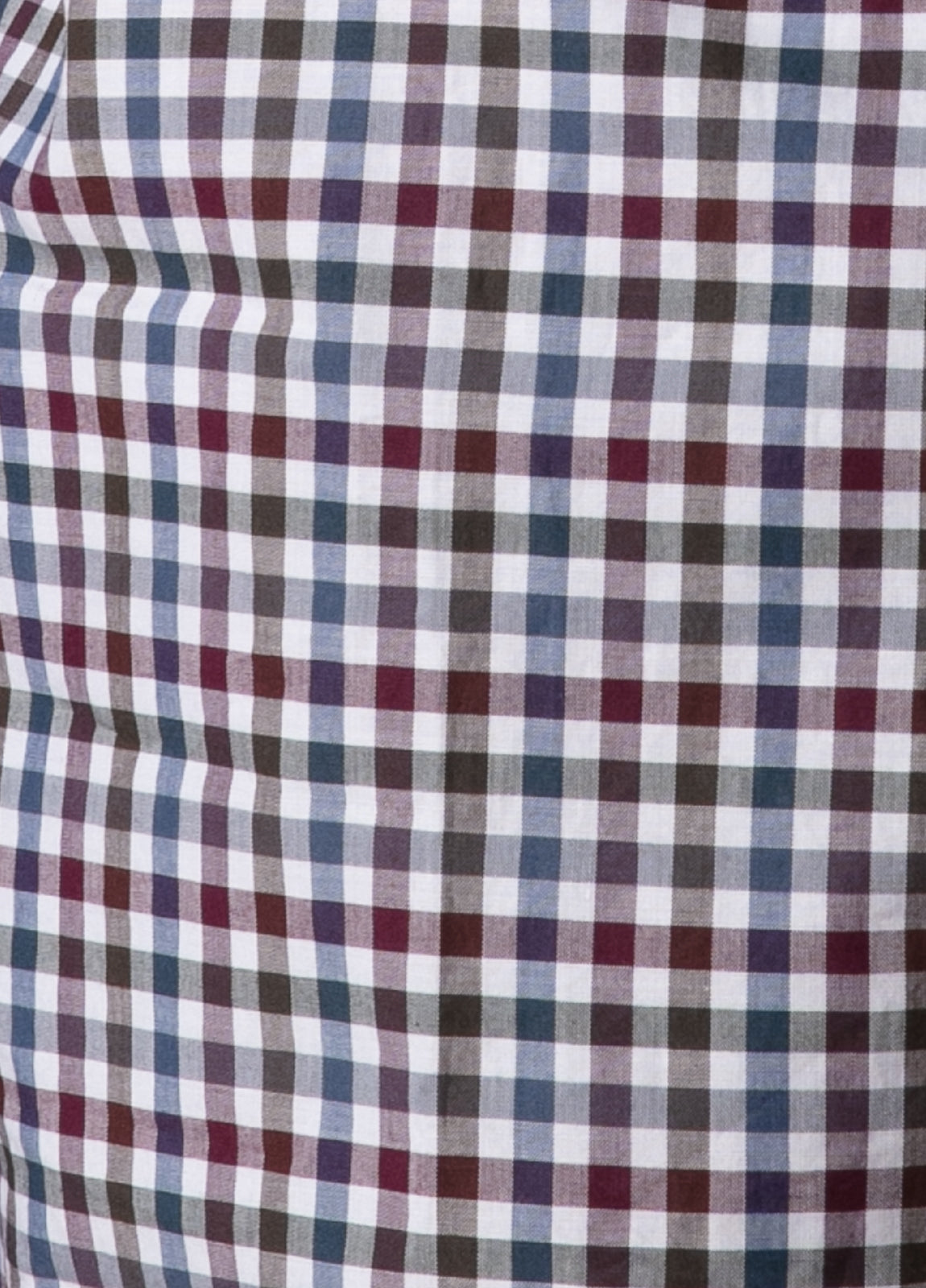 Camisa sport botón cuadros granates