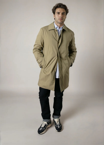 Khaki trench coat