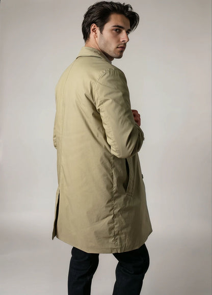 Khaki trench coat