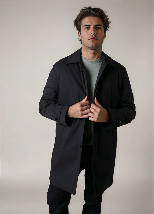 Trench azul marino