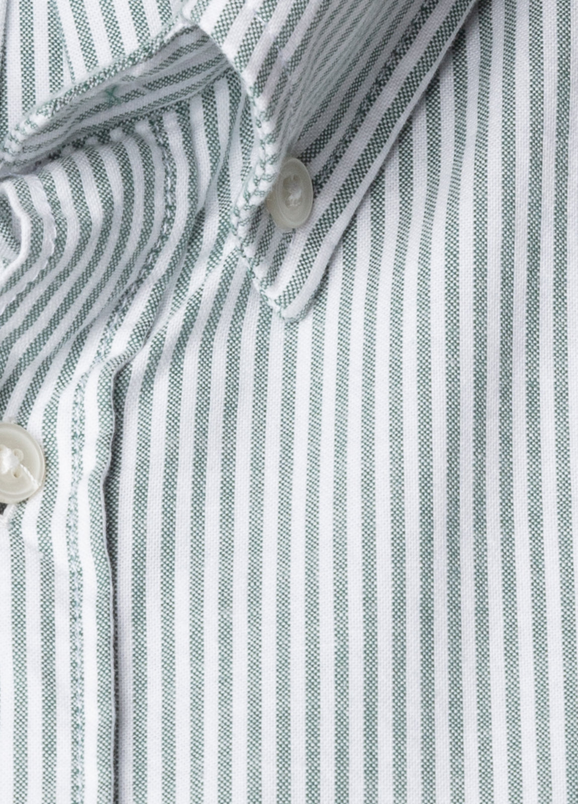 Green striped oxford shirt