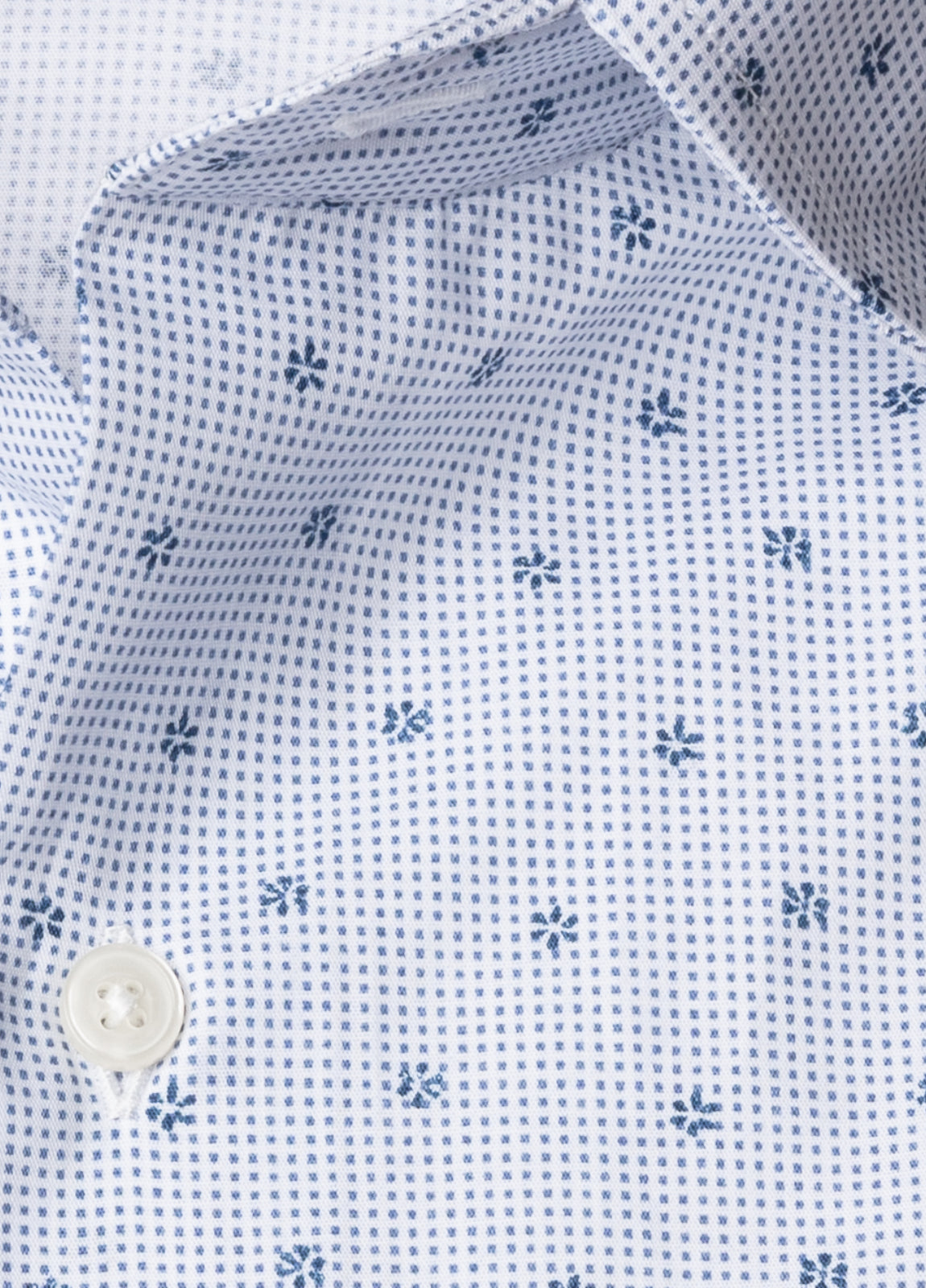 Blue micro-pattern shirt
