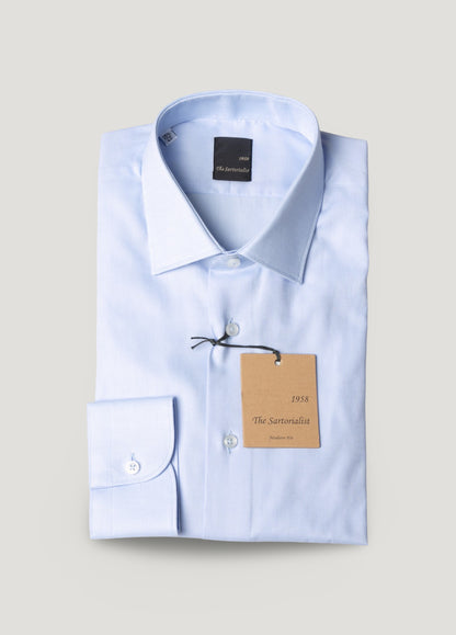 Camisa vestir pin point celeste