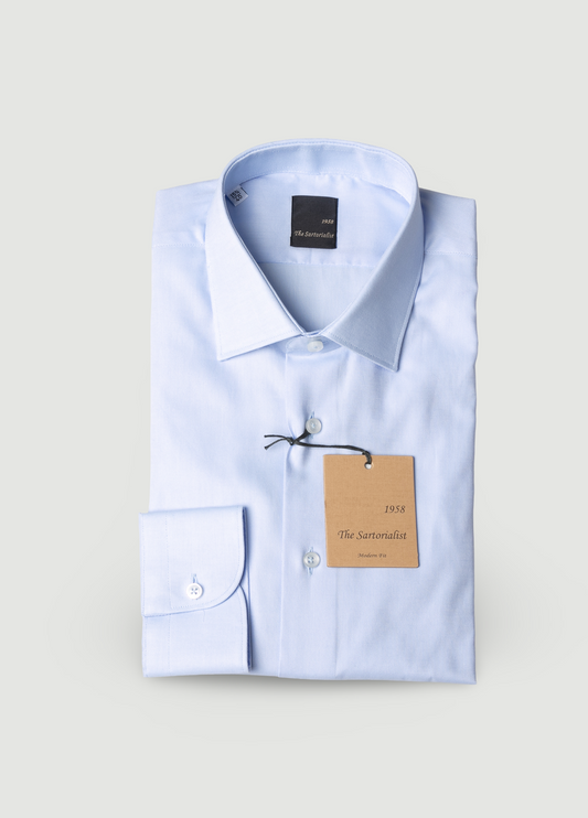 Camisa vestir pin point celeste