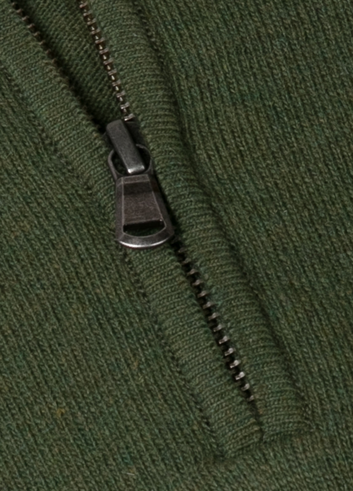 Jersey cuello zip lana kaki